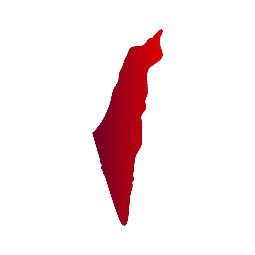 Israel mapa ilustrado sobre fondo blanco. vector