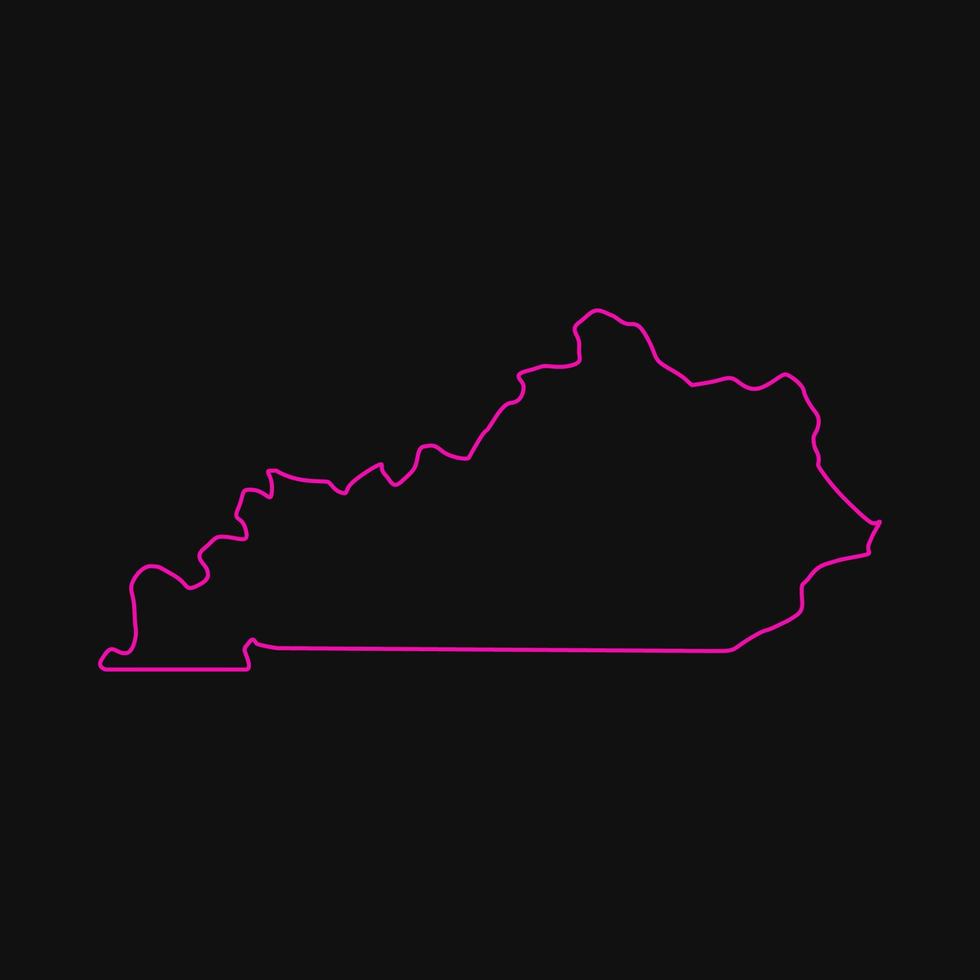 Kentucky map illustrated on white background vector