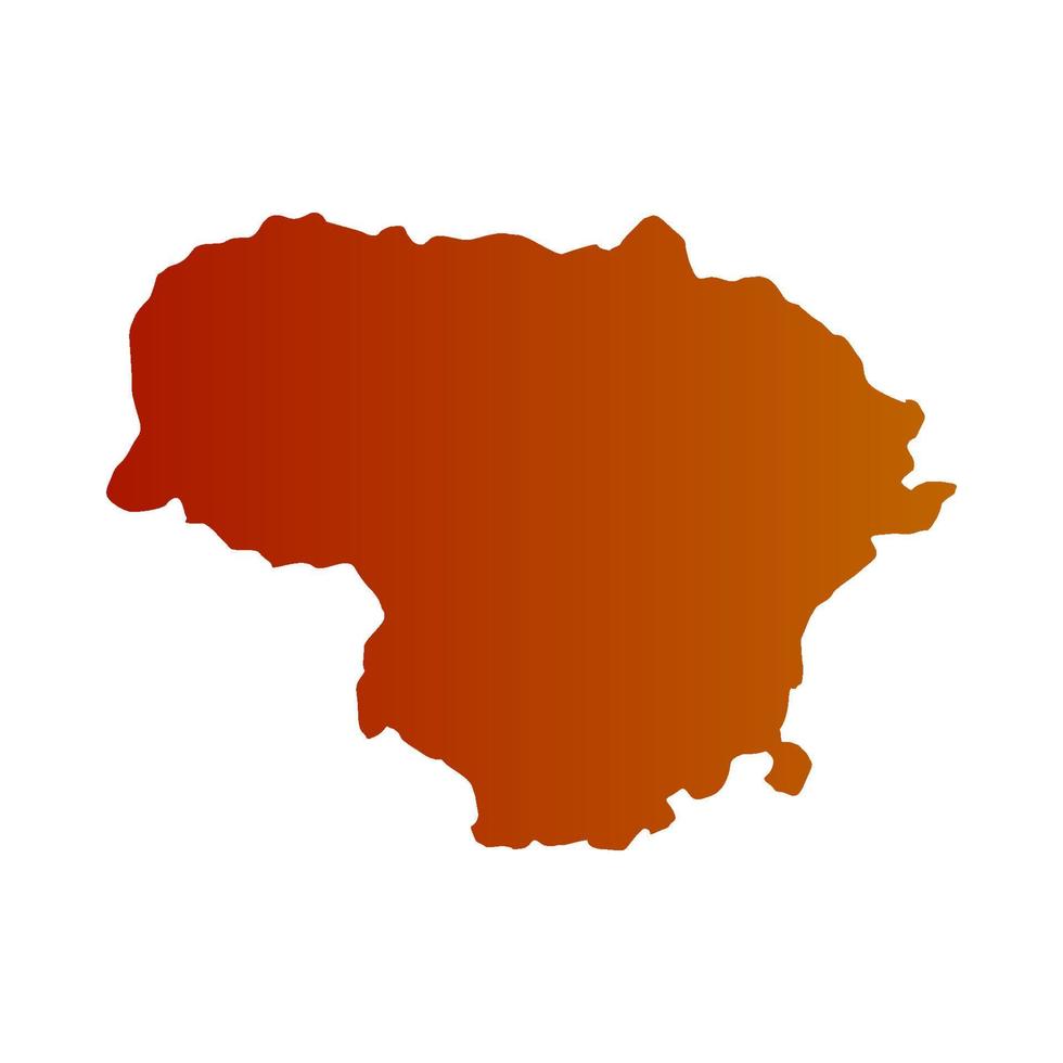 Lithuania map on white background vector