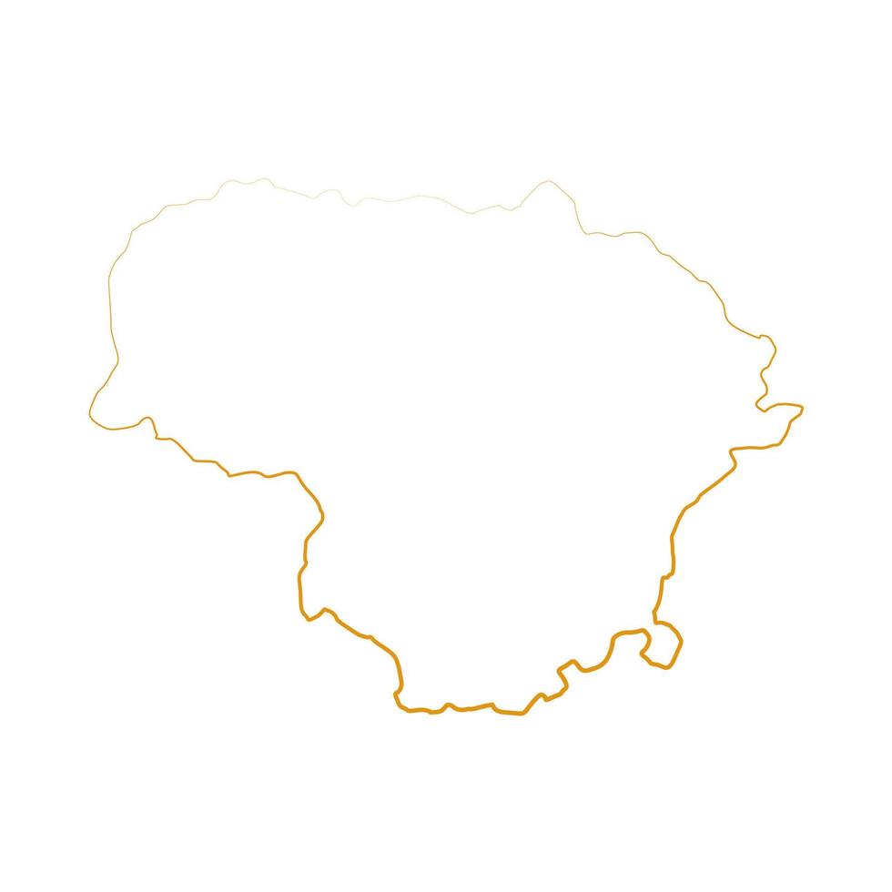 mapa de lituania sobre fondo blanco vector