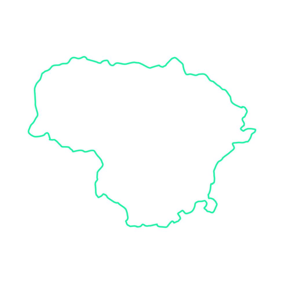 mapa de lituania sobre fondo blanco vector