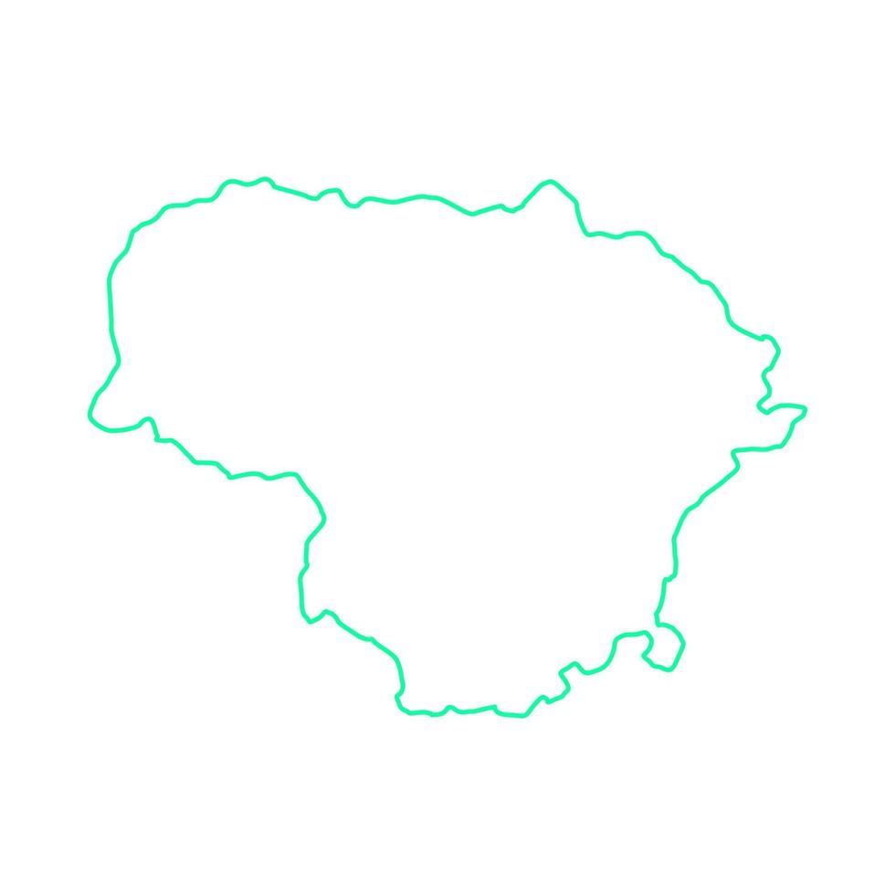 Lithuania map on white background vector