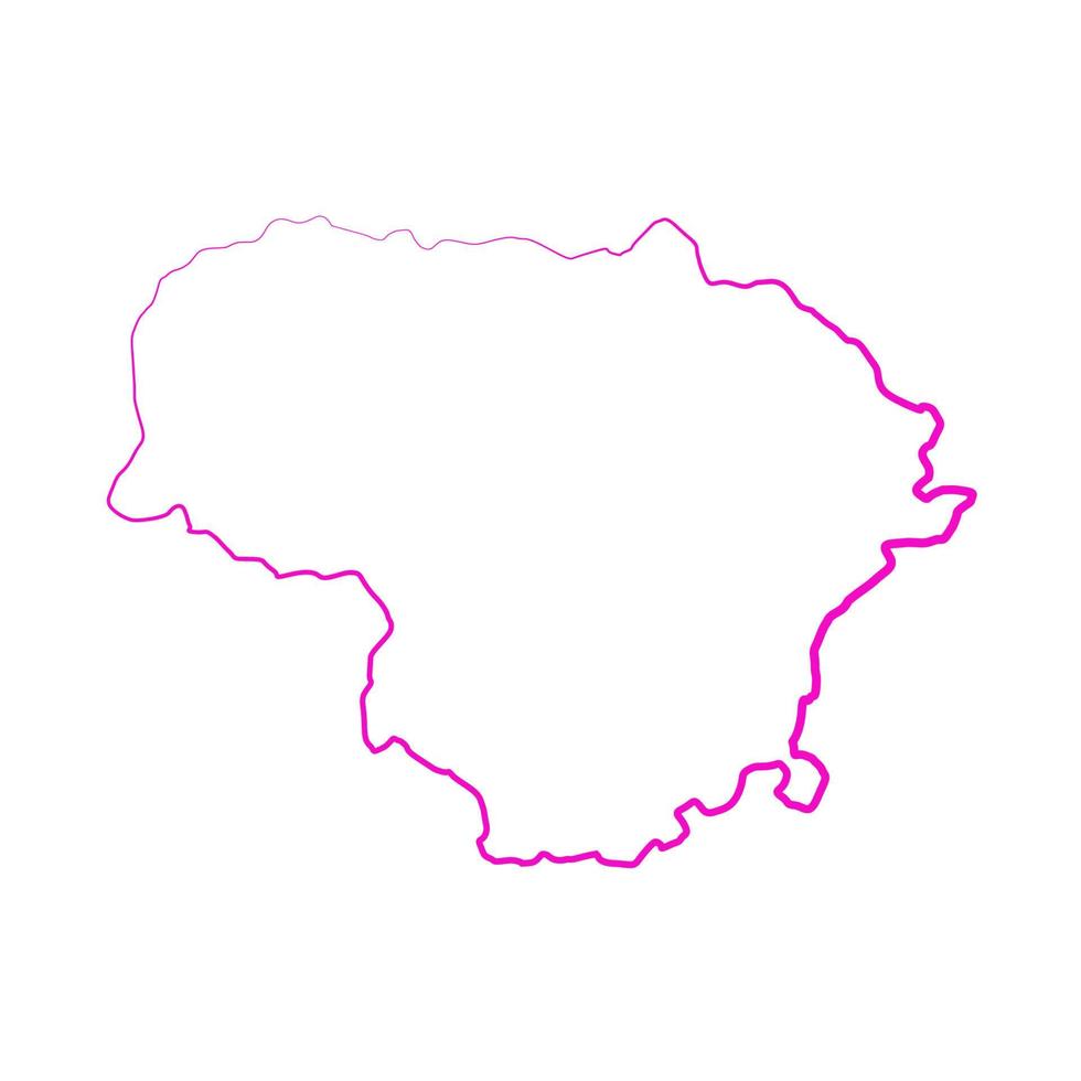 Lithuania map on white background vector