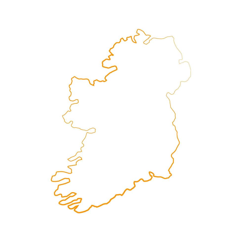 Ireland map on white background vector