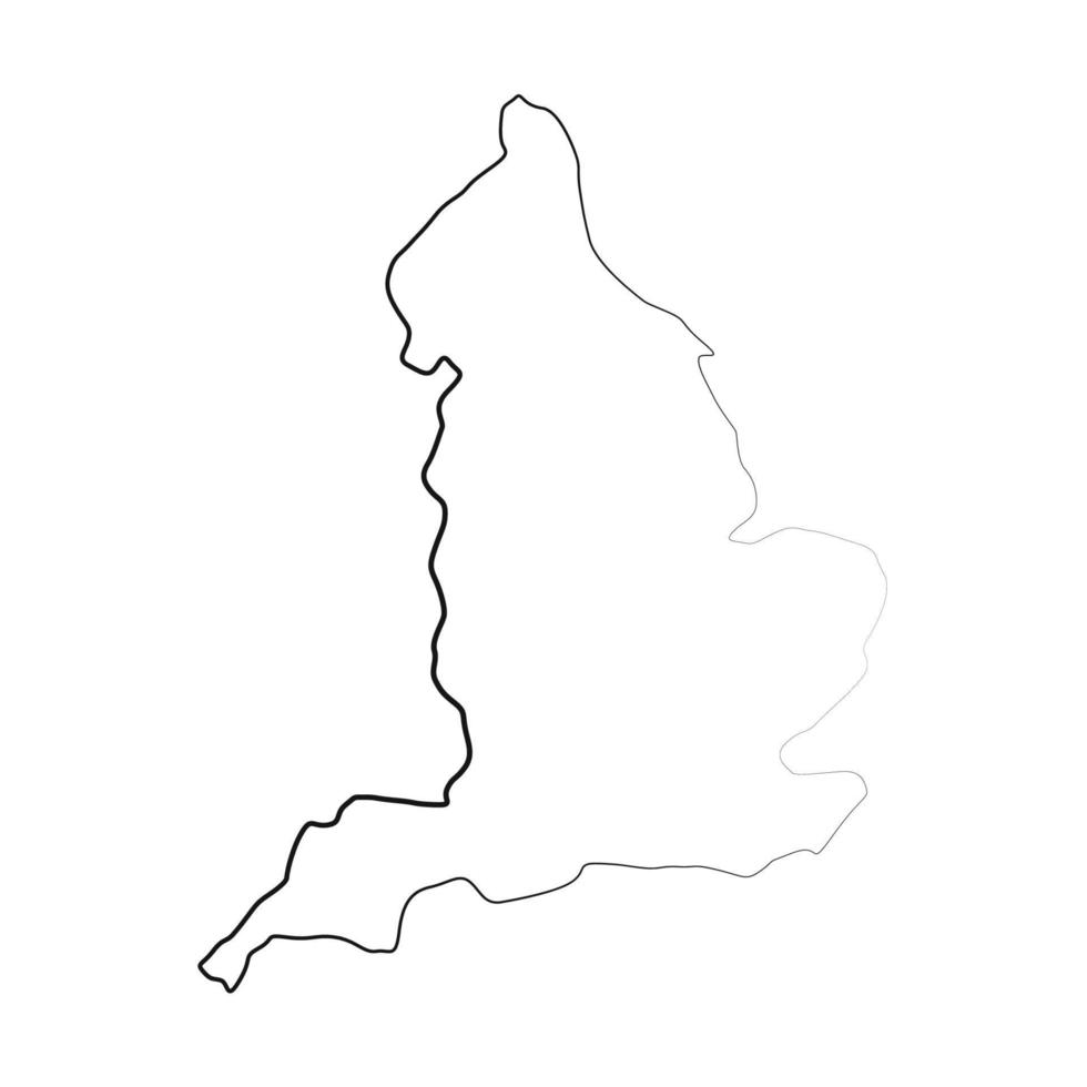 England map on white background vector