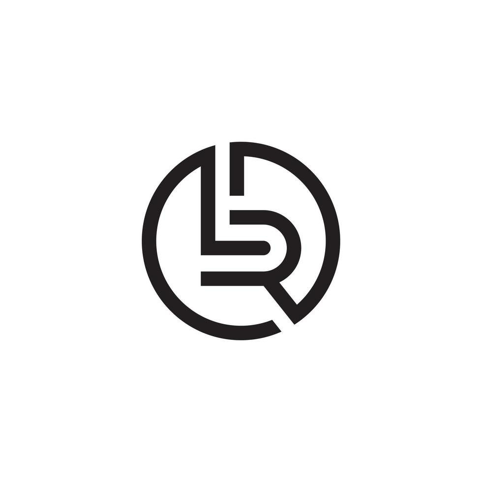 LR or RL initial  letter logo design vector. vector