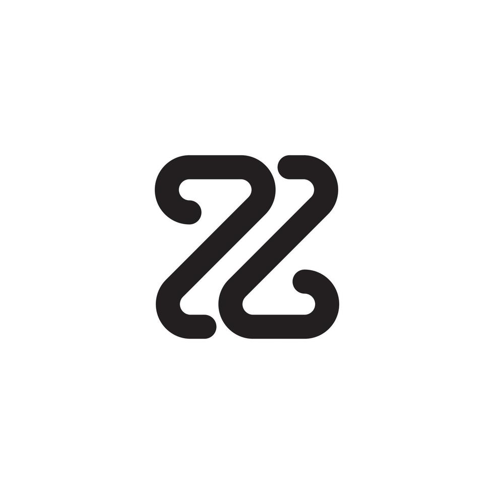 Letter Z or ZZ monogram logo design vector