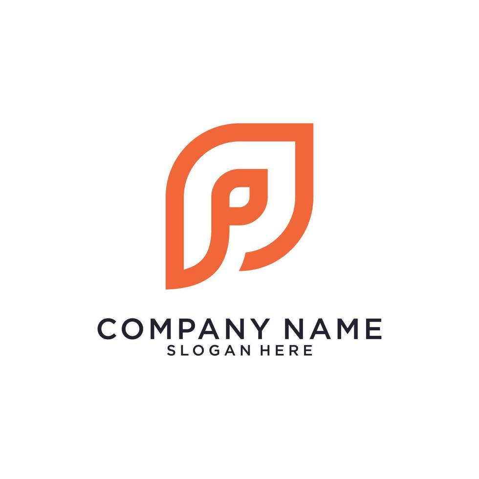 P Initial Letter Logo Design vector Template.