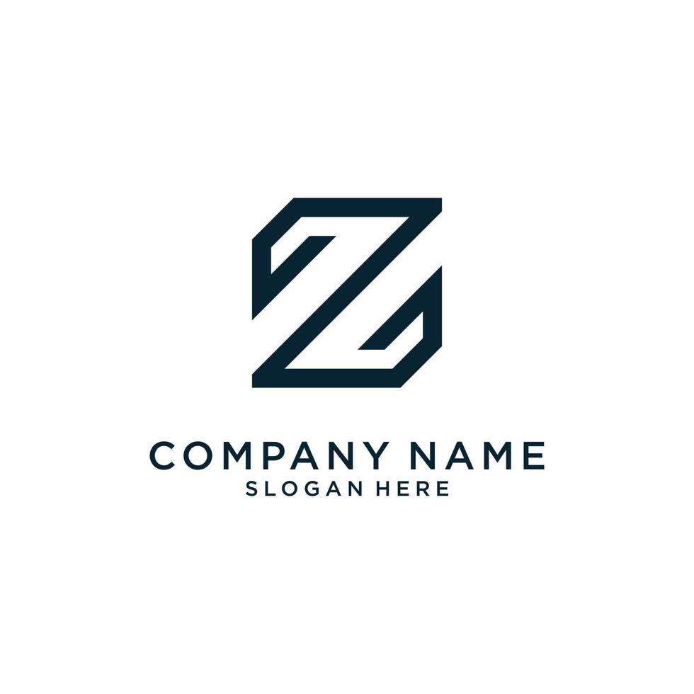 Initial letter Z vector logo design template.