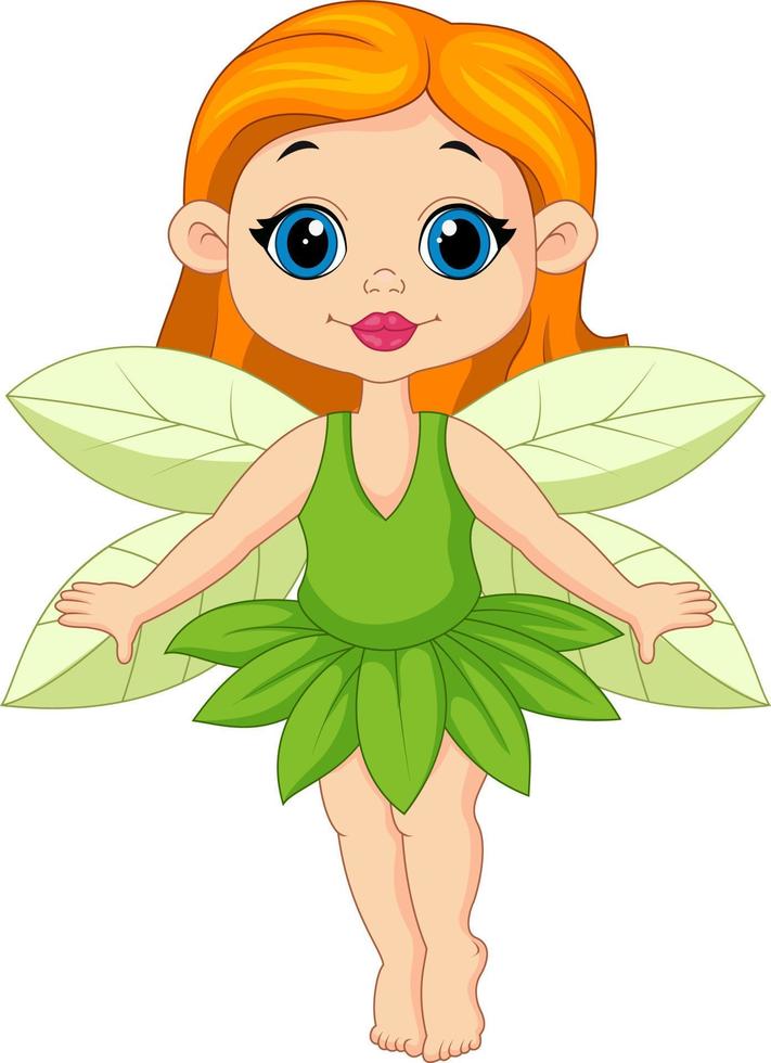 Cartoon cute fairy flying vector