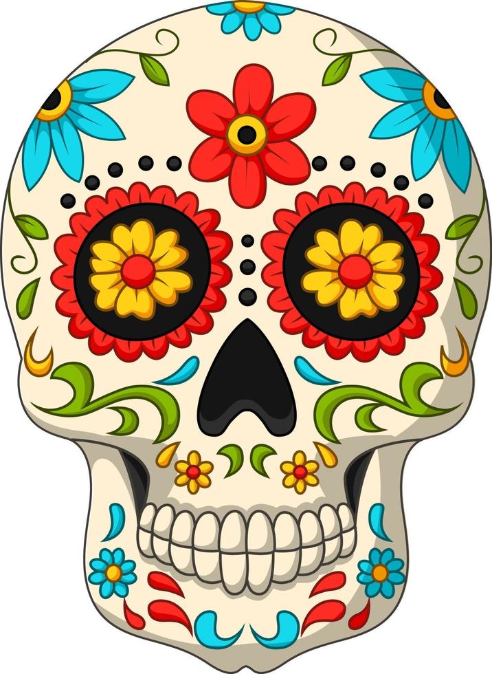 dia de los cráneos muertos vector