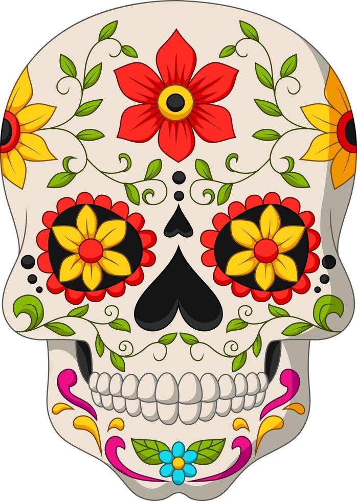 dia de los cráneos muertos vector