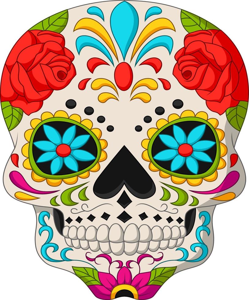 dia de los cráneos muertos vector