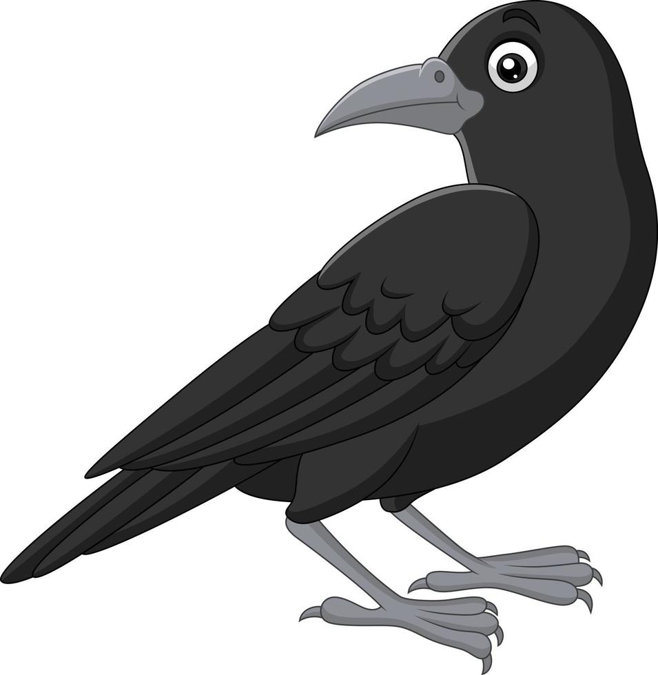 Cartoon crow isolated on white background 8387799 Vector Art at Vecteezy