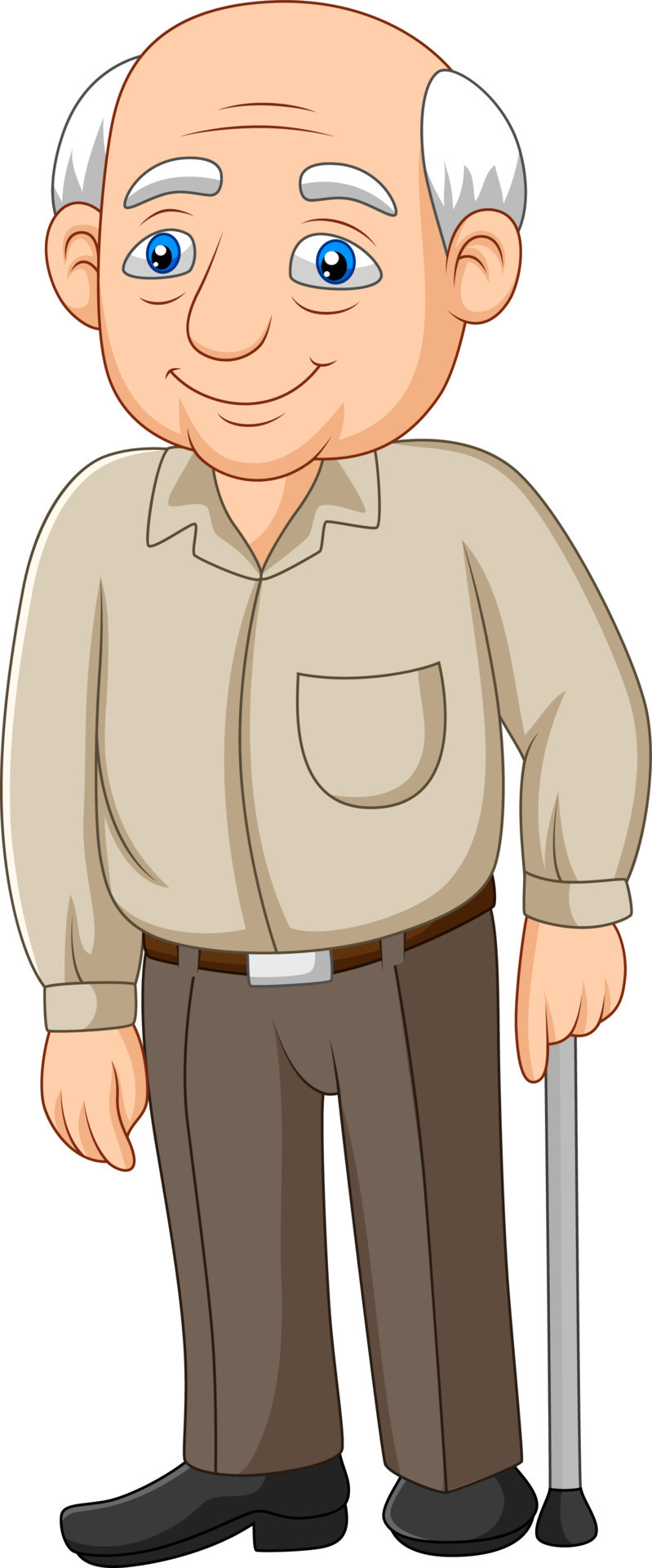 Cartoon senior elderly old man 8387824 Vector Art at Vecteezy