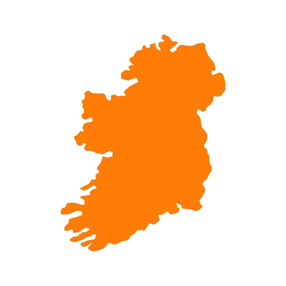 Mapa de Irlanda sobre fondo blanco. vector