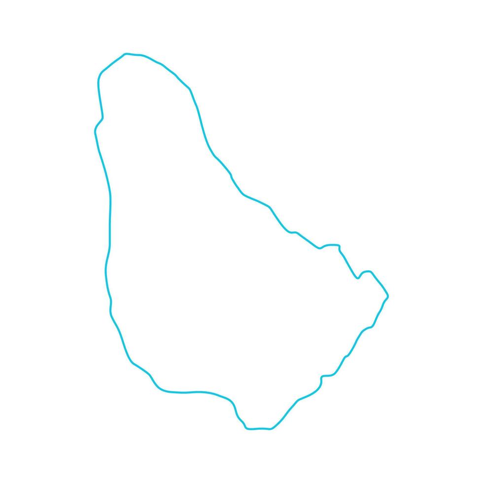 mapa de barbados sobre fondo blanco vector