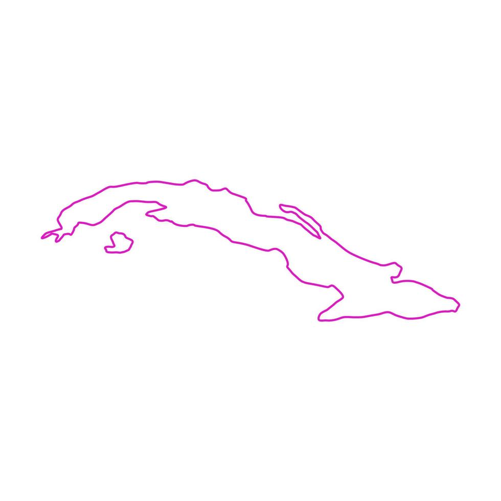 Cuba map on white background vector