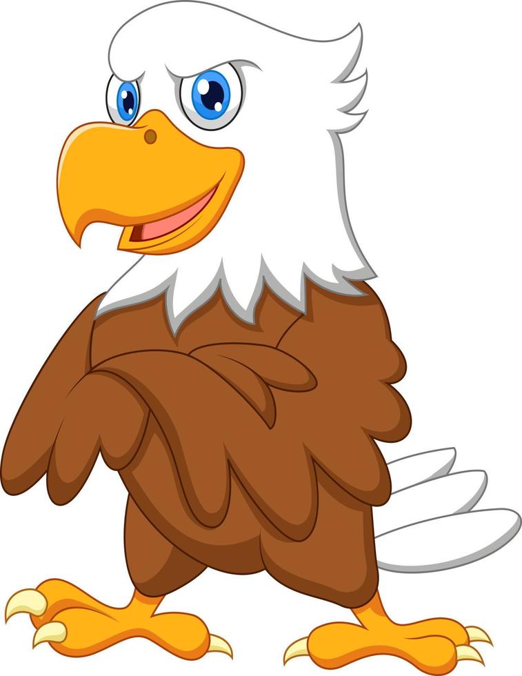 Cartoon eagle posing vector
