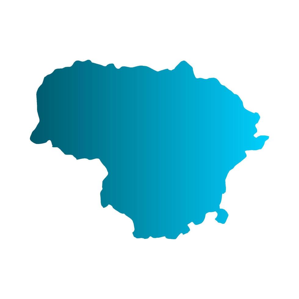Lithuania map on white background vector