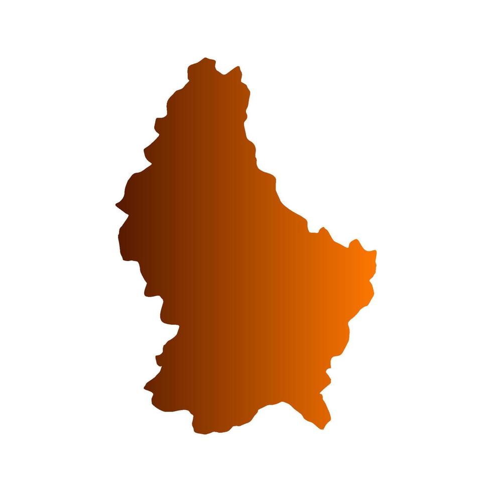 Luxembourg map on white background vector