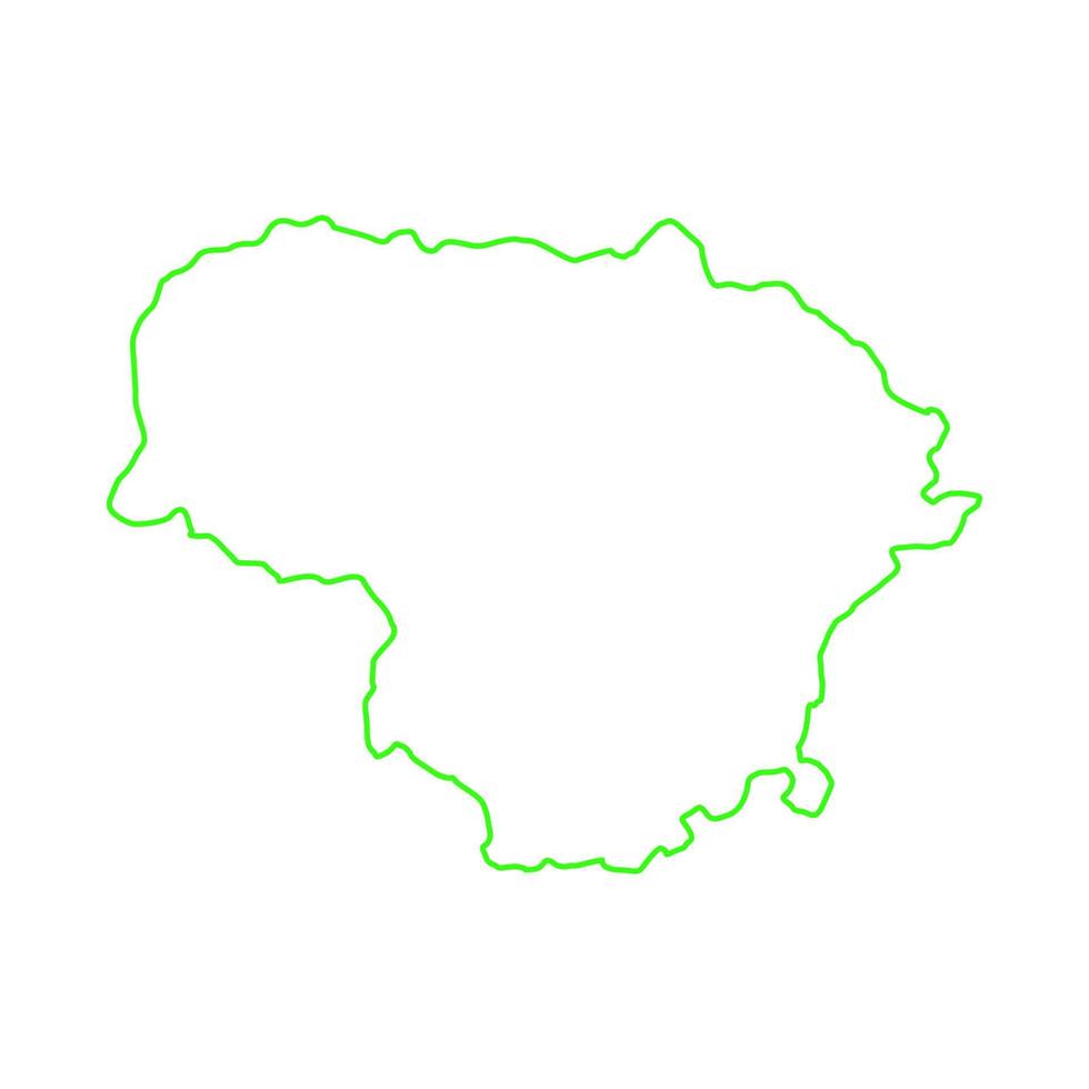 Lithuania map on white background vector