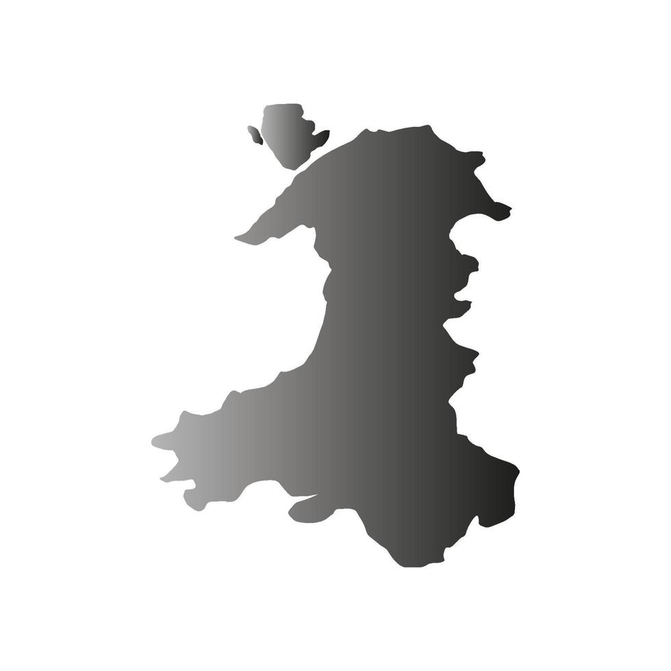 Wales map on white background vector