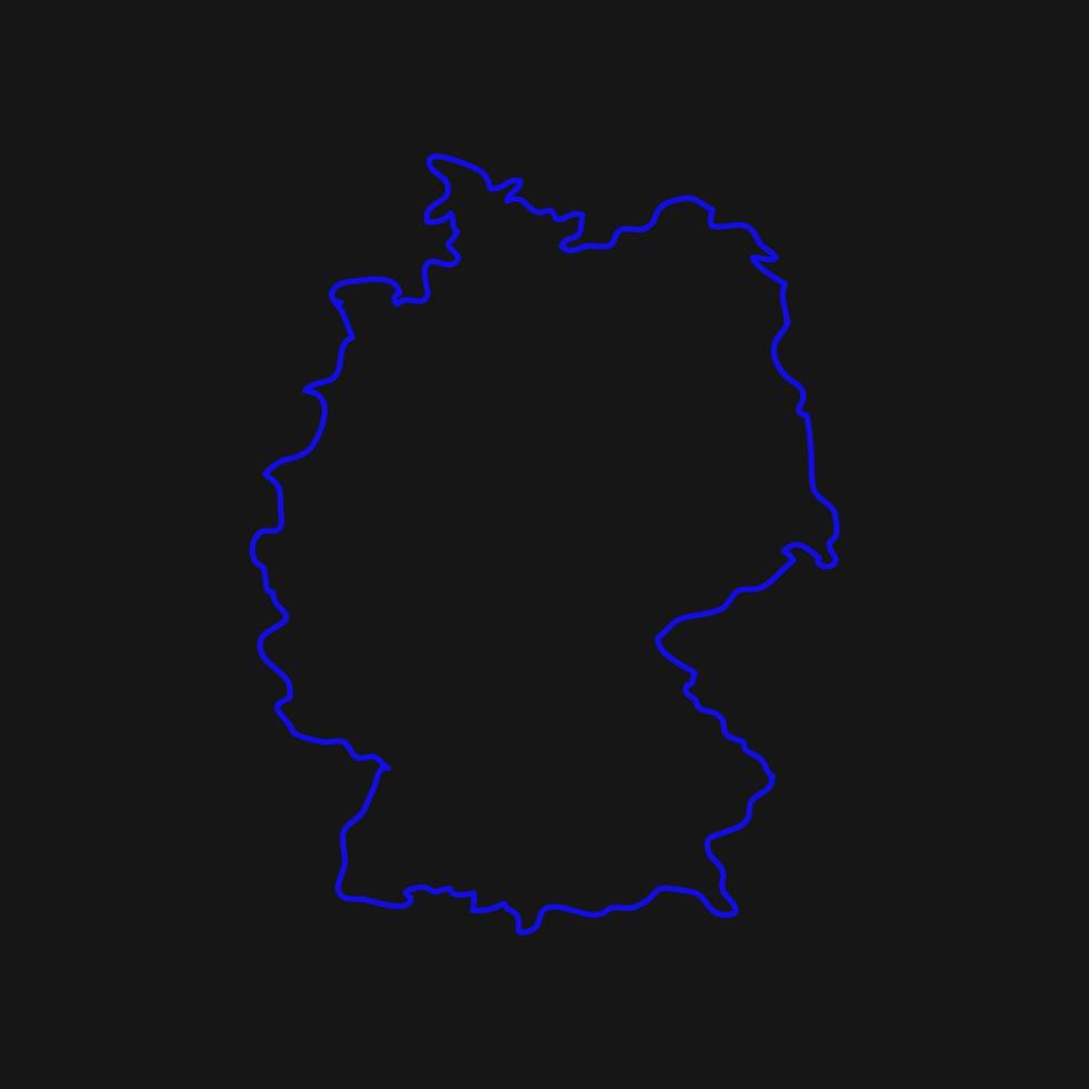 mapa de alemania sobre fondo blanco vector