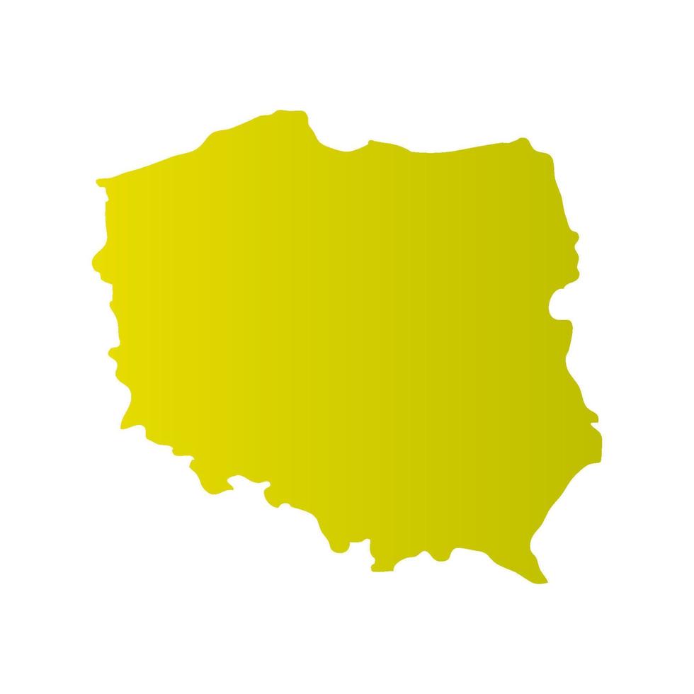 Poland map on white background vector