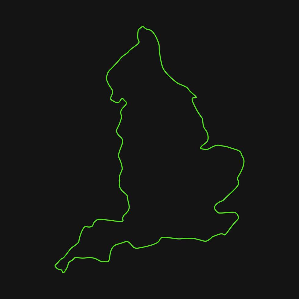 mapa de inglaterra sobre fondo blanco vector