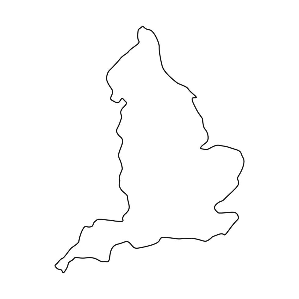 England map on white background vector