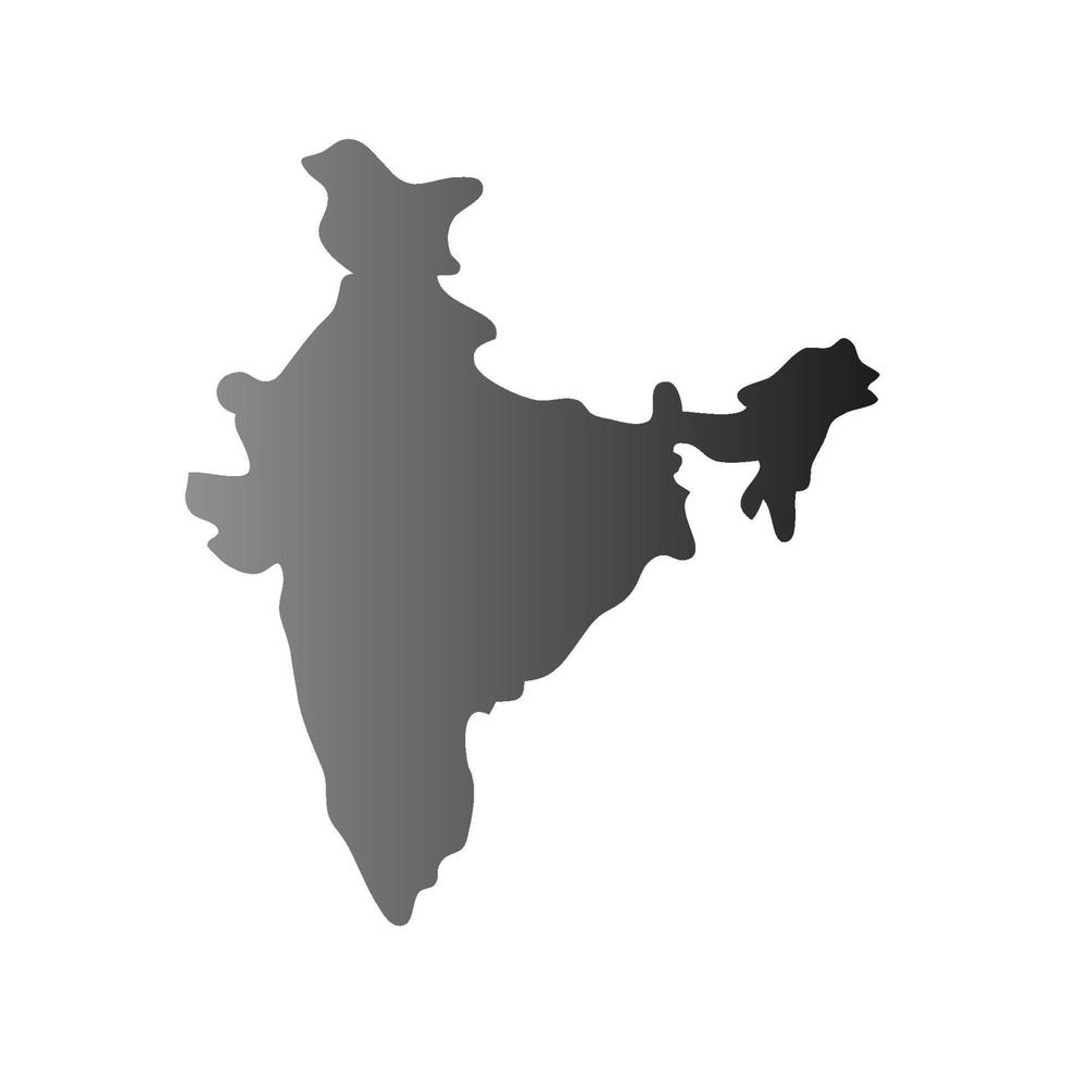 India map illustrated on white background vector