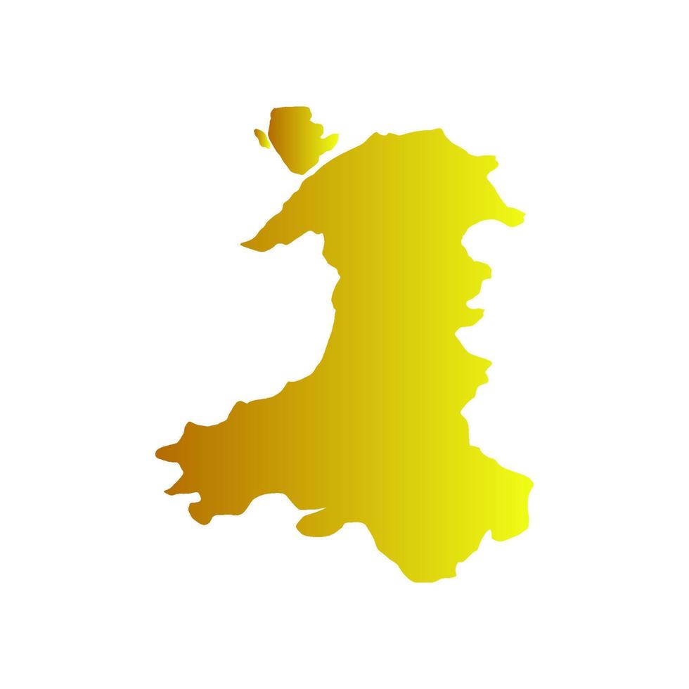 Wales map on white background vector