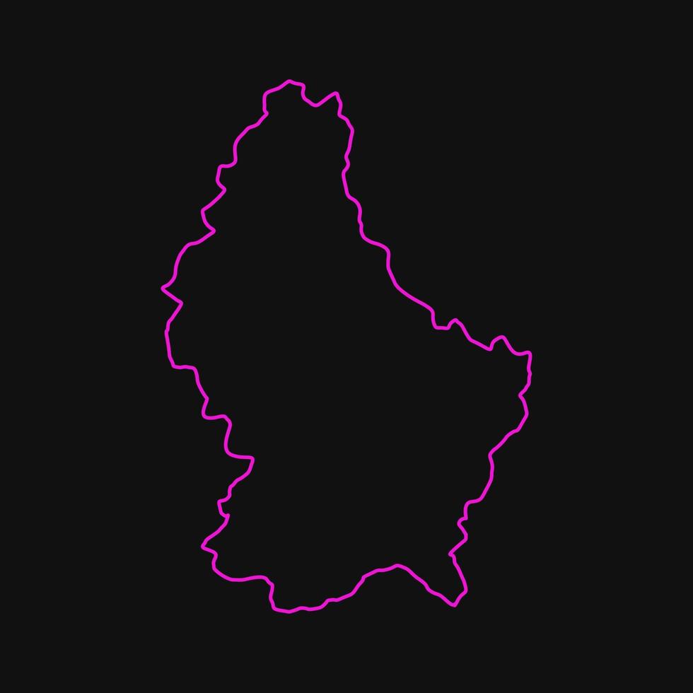 Luxembourg map on white background vector