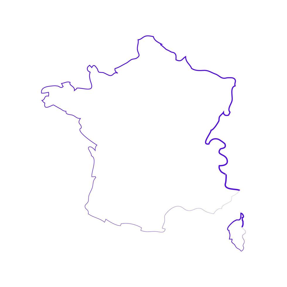 France map on white background vector