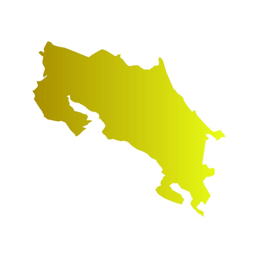 Costa Rica map illustrated on a white background vector