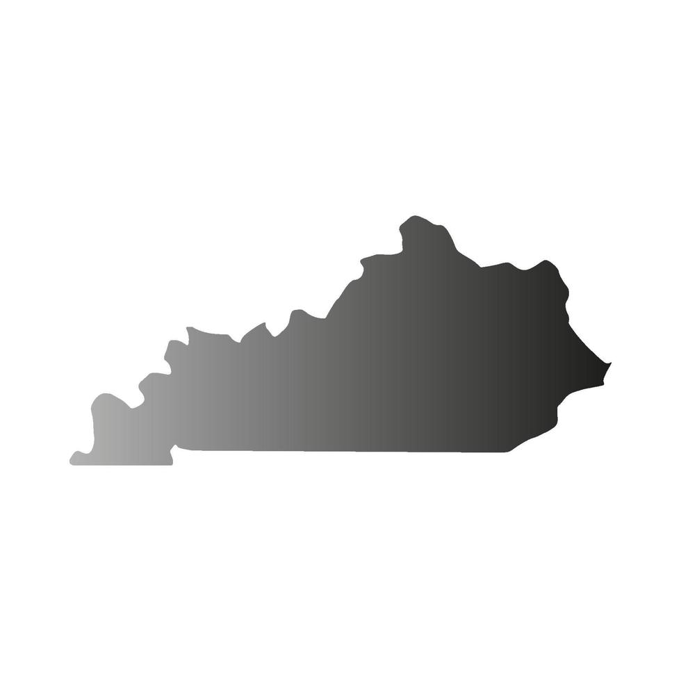 Kentucky map illustrated on white background vector