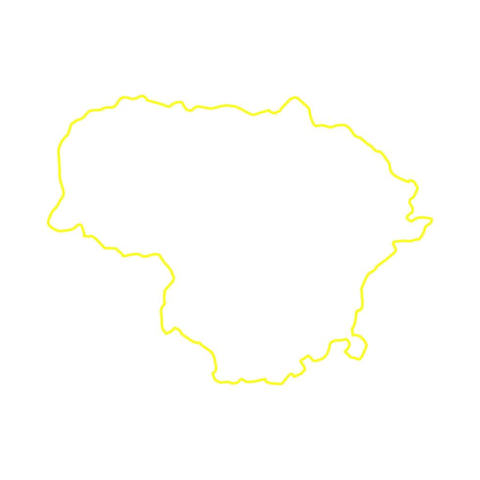 Lithuania map on white background vector