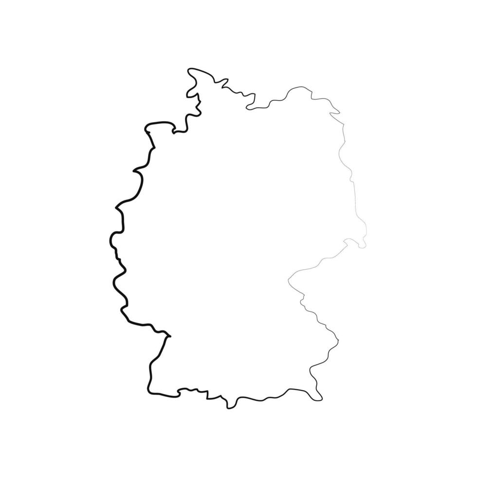 mapa de alemania sobre fondo blanco vector