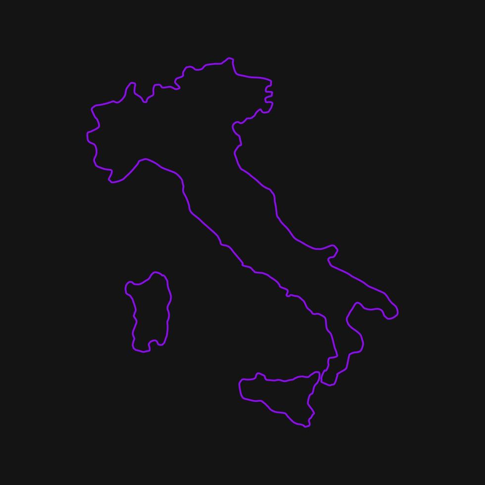 Italy map on white background vector