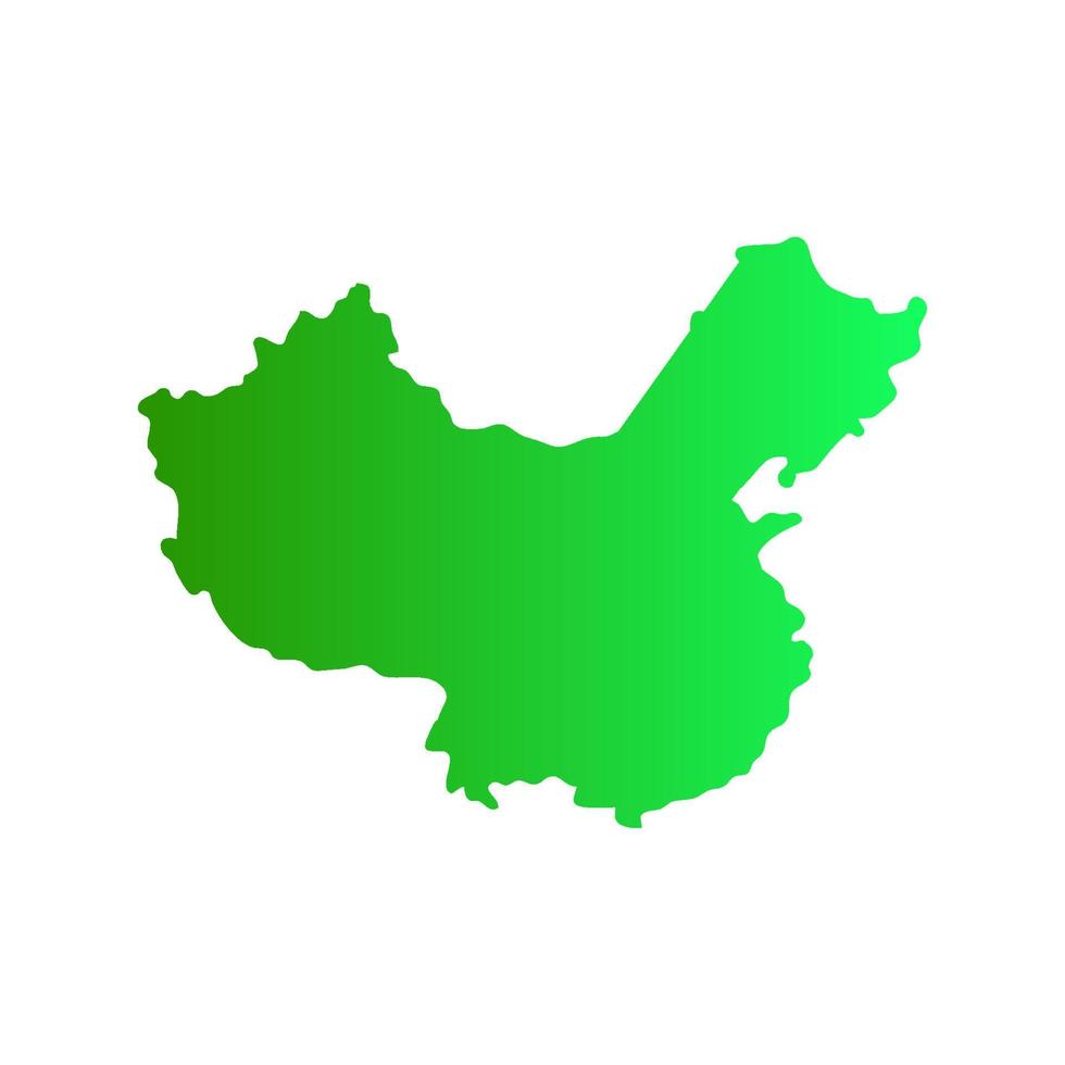 mapa de china sobre fondo blanco vector