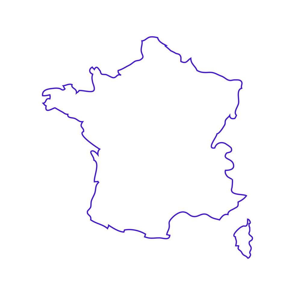 France map on white background vector