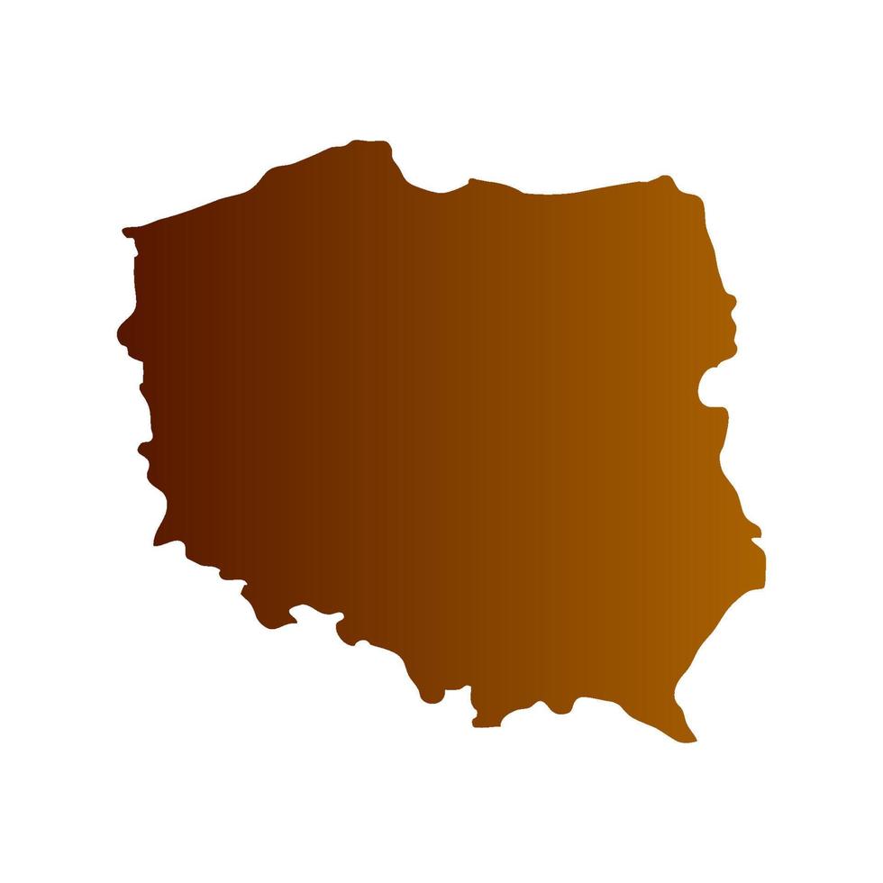 Poland map on white background vector