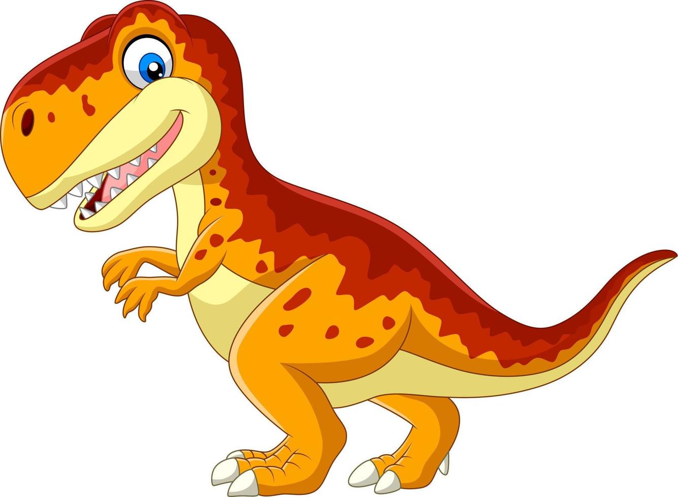 Cartoon tyrannosaurus isolated on white background vector