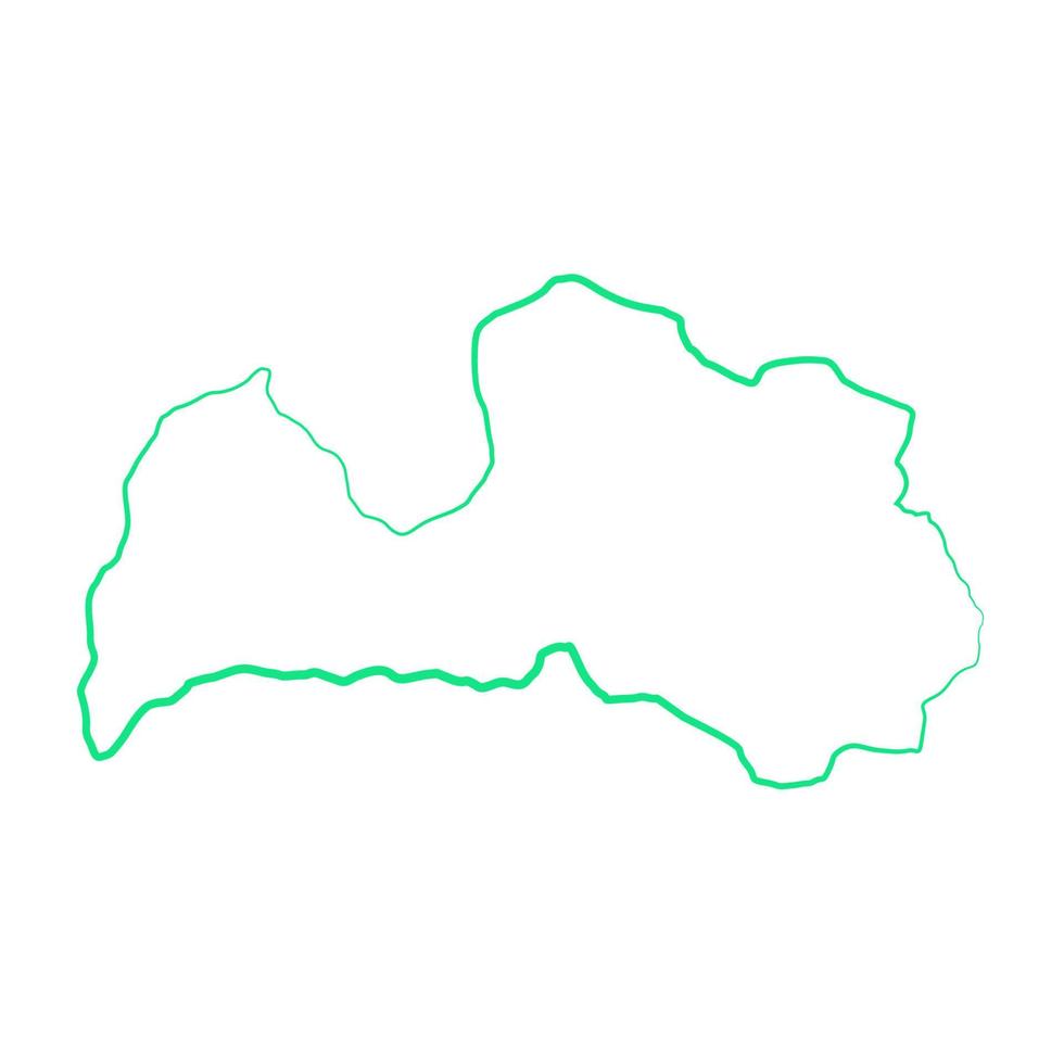 Letonia mapa ilustrado sobre un fondo blanco. vector