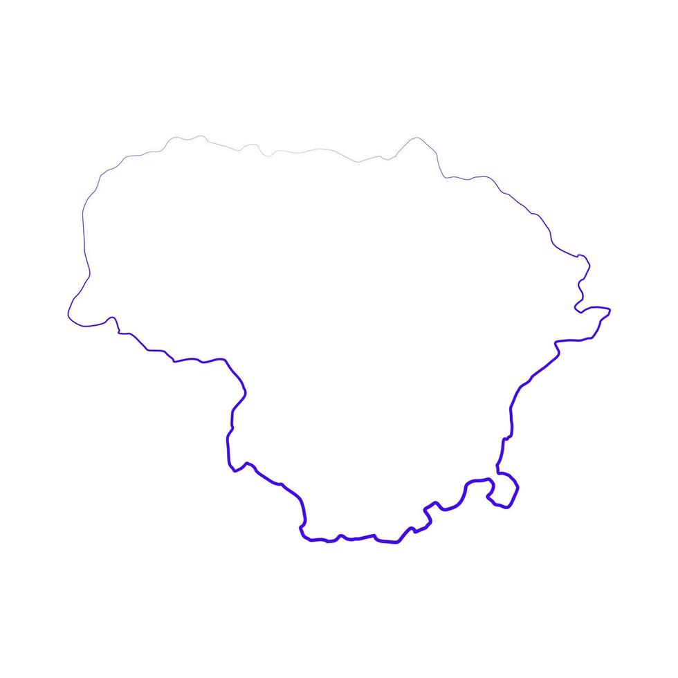 Lithuania map on white background vector