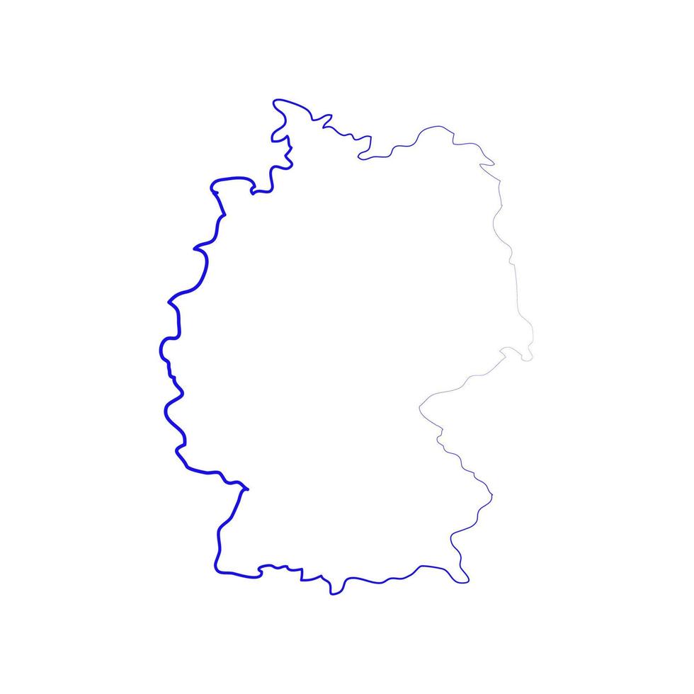 mapa de alemania sobre fondo blanco vector
