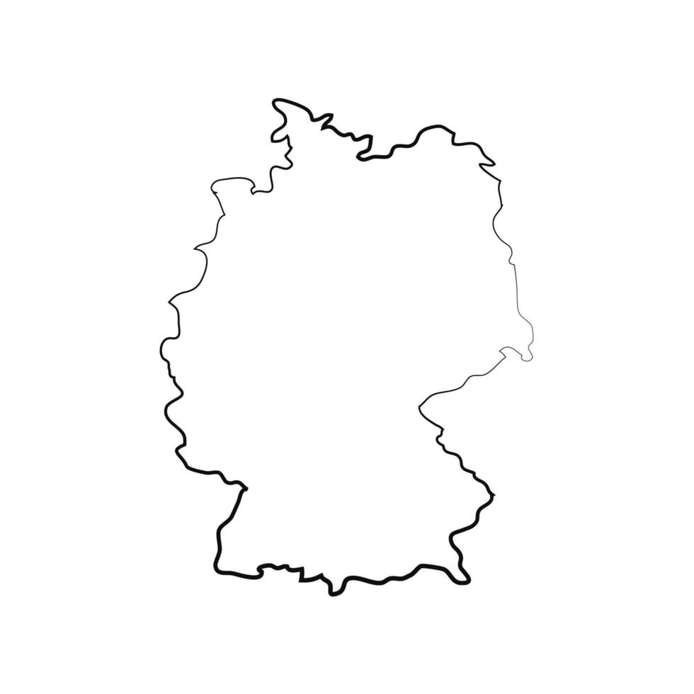 mapa de alemania sobre fondo blanco vector