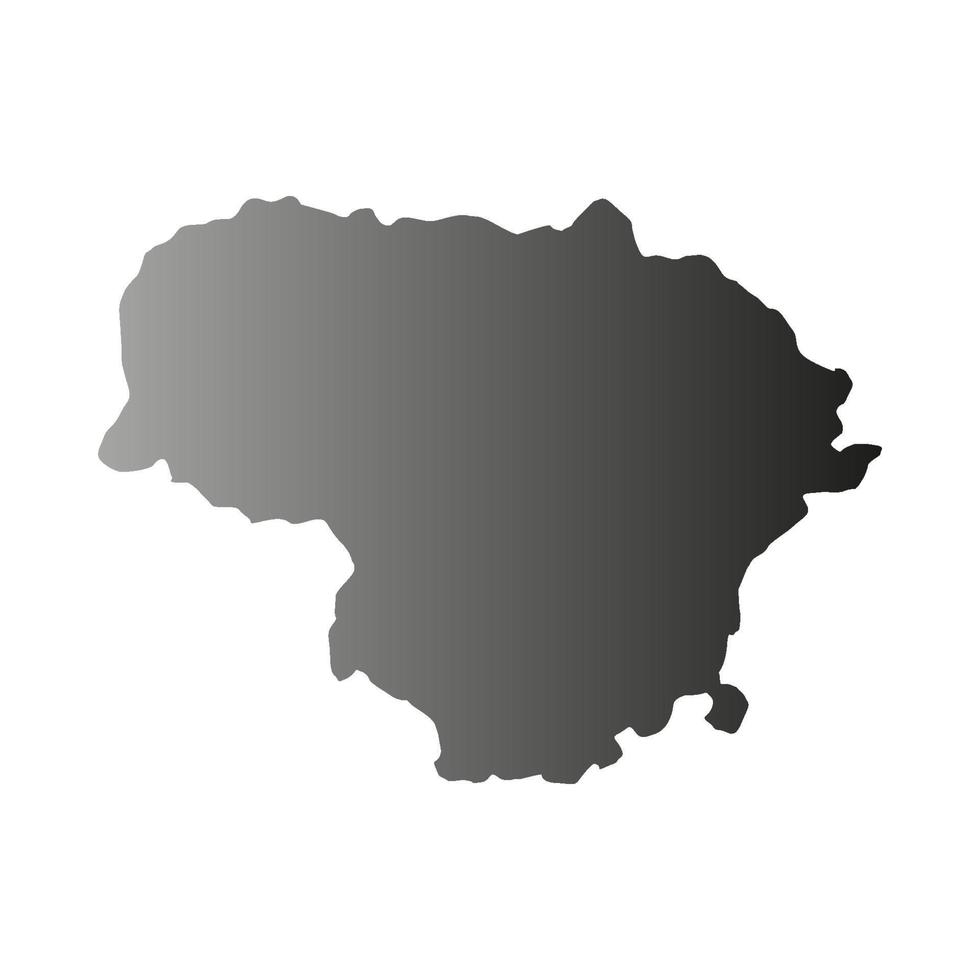 Lithuania map on white background vector