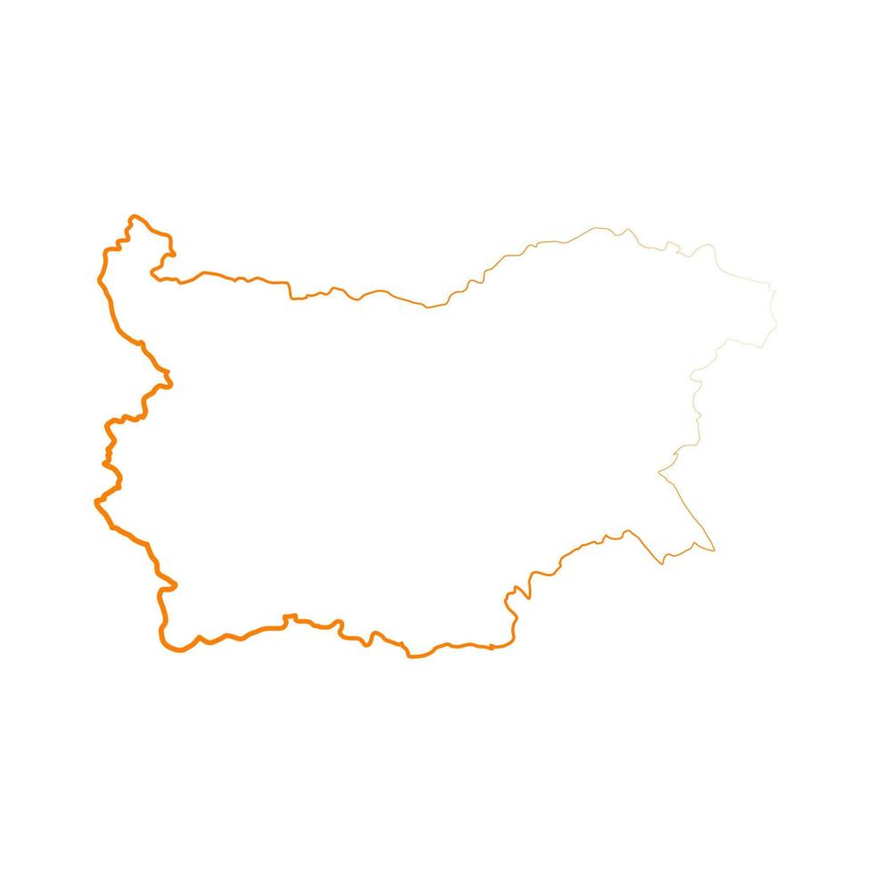 mapa de bulgaria sobre fondo blanco vector